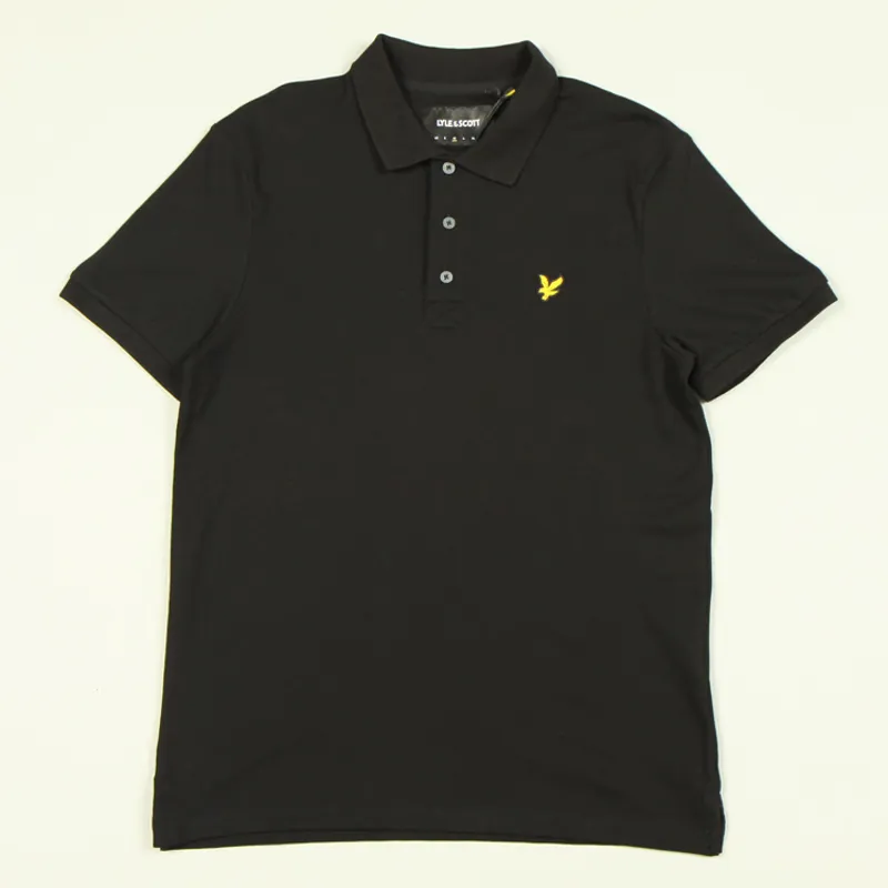 Lyle and Scott Plain Polo Shirt - Jet Black